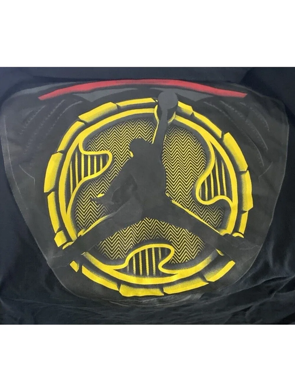 Men’s Air Jordan Jumpman Yellow & Black Graphic T-Shirt Size L